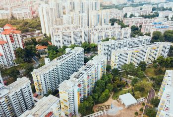 Aerial image of Condominium buildings