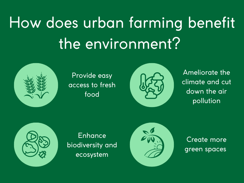 Urban farming benefits for the environment